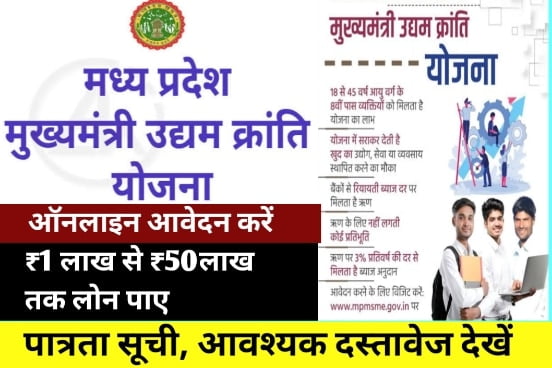 CM Udyam Kranti Yojana Online Form