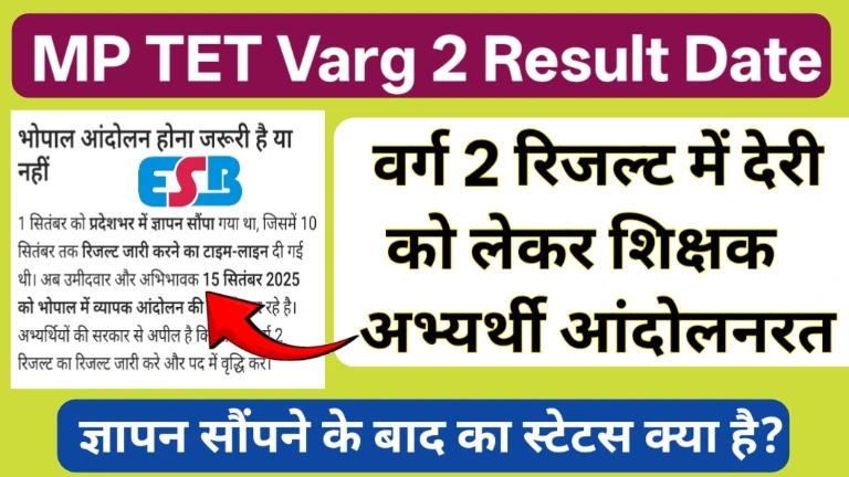 MP TET Varg 2 Bharti Result Date